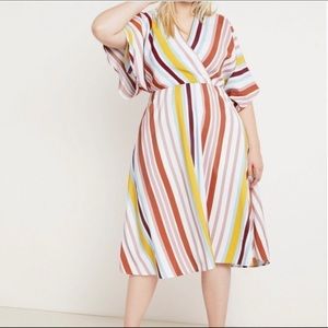 Eloquii Dolman sleeve striped dress